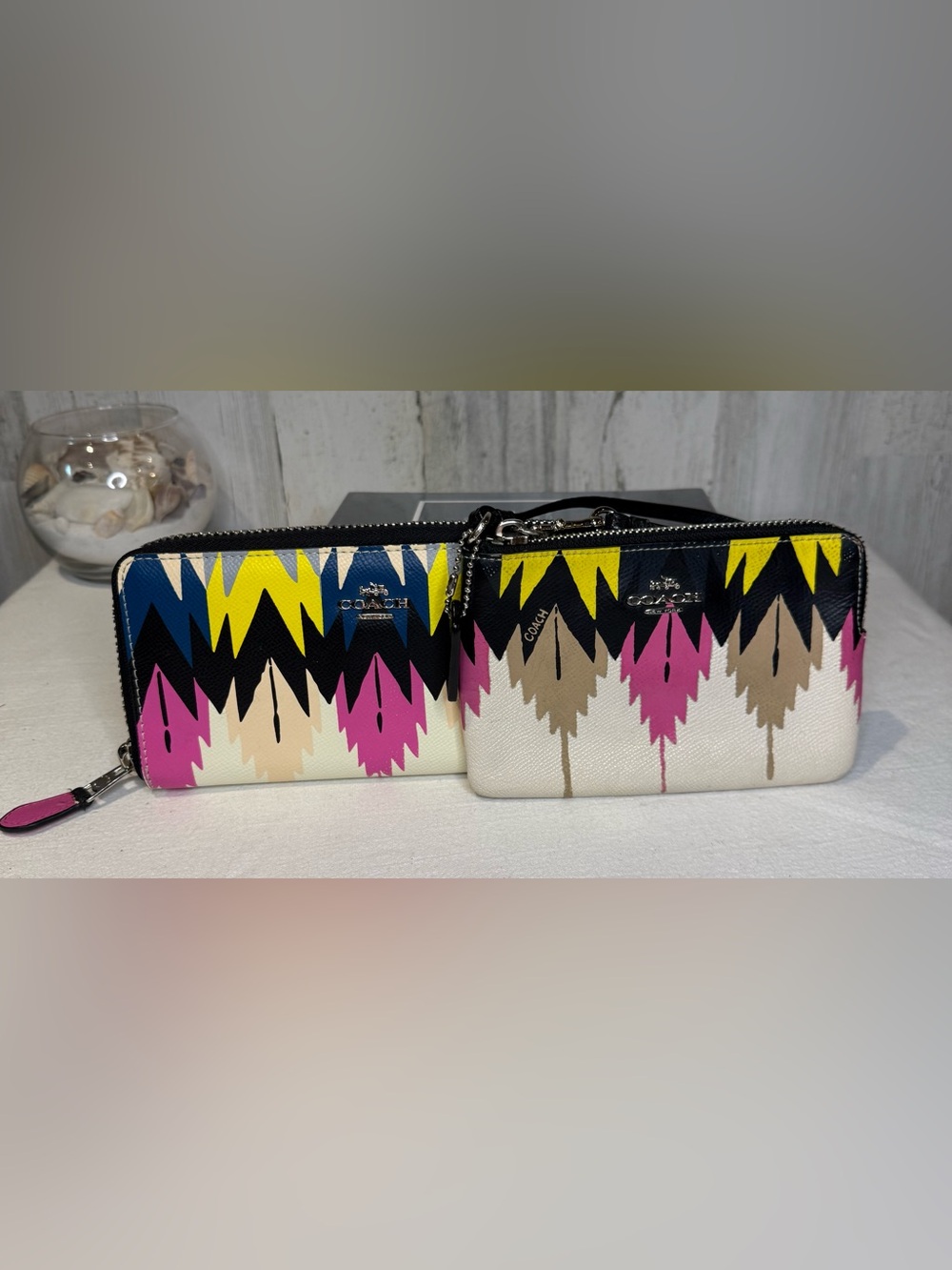 COACH + COACHELLA Tribal Collection Hawk Feather Print Wallet & Wristlet